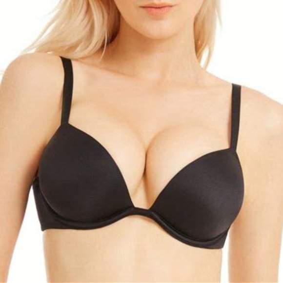 Fashion Forms Deep V-Plunge Infinite Options Black Underwire Bra 34-D NIB - Picture 1 of 3